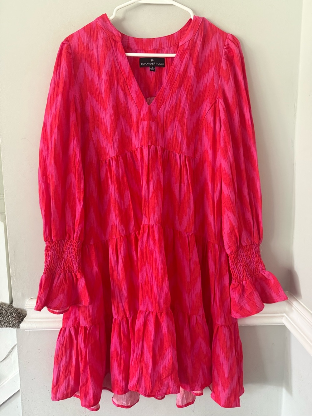 Pomander place medium Pink & Fuchsia Tiered V-Neck Dress